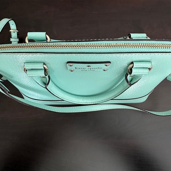 Kate Spade Wellesley Rachelle Satchel Crossbody Mint Green - Picture 7 of 9